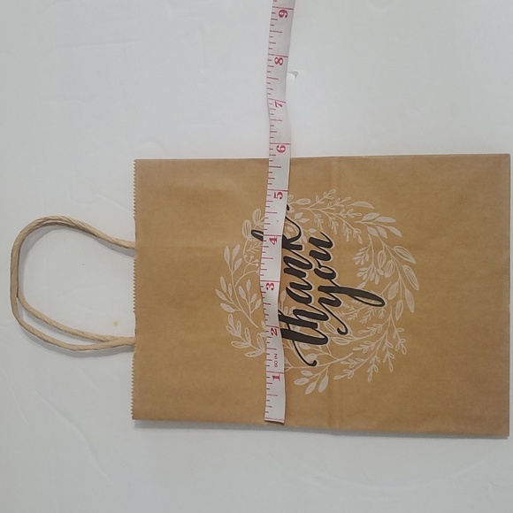 24ct Recycled Brown Paper Bag Thank You Gift Bags - Picture 3 of 5